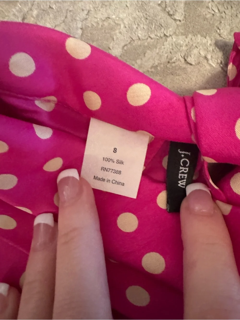 Jcrew silk top size 8